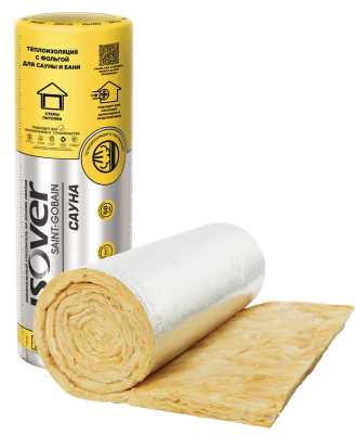 Утеплитель и пароизоляция Vetonit/ISOVER Сауна 50х1200х12500мм рулон (1шт/15м2/0,75м3)