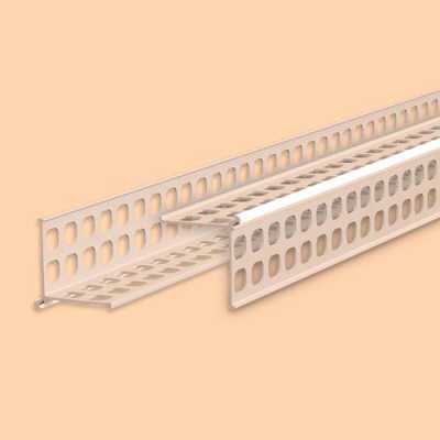 Уголок штукатурный ПВХ 25х25х3000мм 2 мм перф. для мокрой штукатурки (50 шт/карт.короб.) ИДЕАЛ