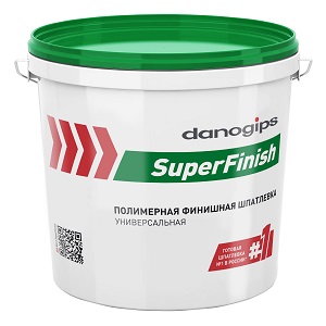 Шпаклевка полимерная финишная Danogips SuperFinish, 11л / 18,1 кг