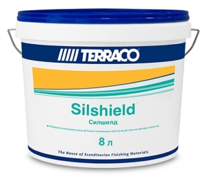 Краска фасадная силиконовая Terraco Silshield белая 8 л