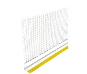 Профиль примыкающий пластиковый оконный с сеткой 6х2400 мм