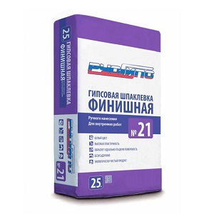 Шпаклевка гипсовая финишная РусГипс  21, 25 кг