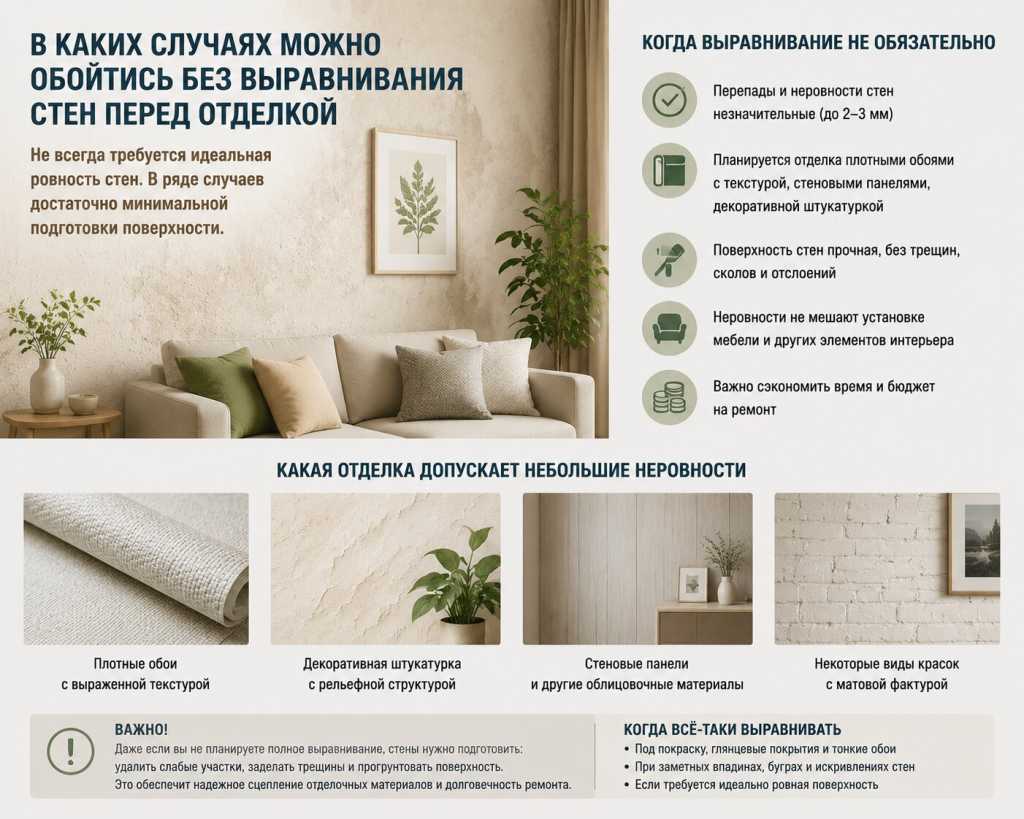В каких случаях можно обойтись без выравнивания стен перед отделкой.jpg