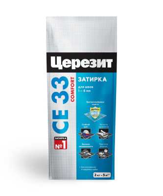 Затирка Церезит CE 33 белая, 2 кг Затирка Церезит CE 33 белая, 2 кг
