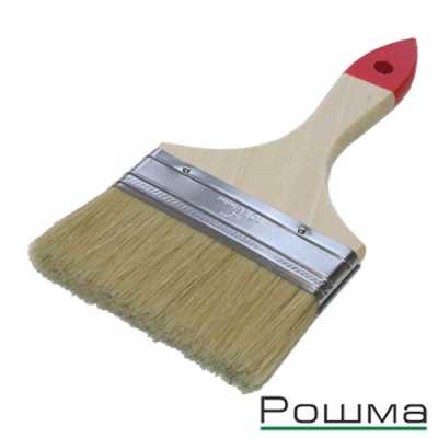 Кисть плоская РОШМА СТАНДАРТ 4,0 / 100мм, натуральный ворс Кисть плоская РОШМА СТАНДАРТ 4,0 / 100мм, натуральный ворс